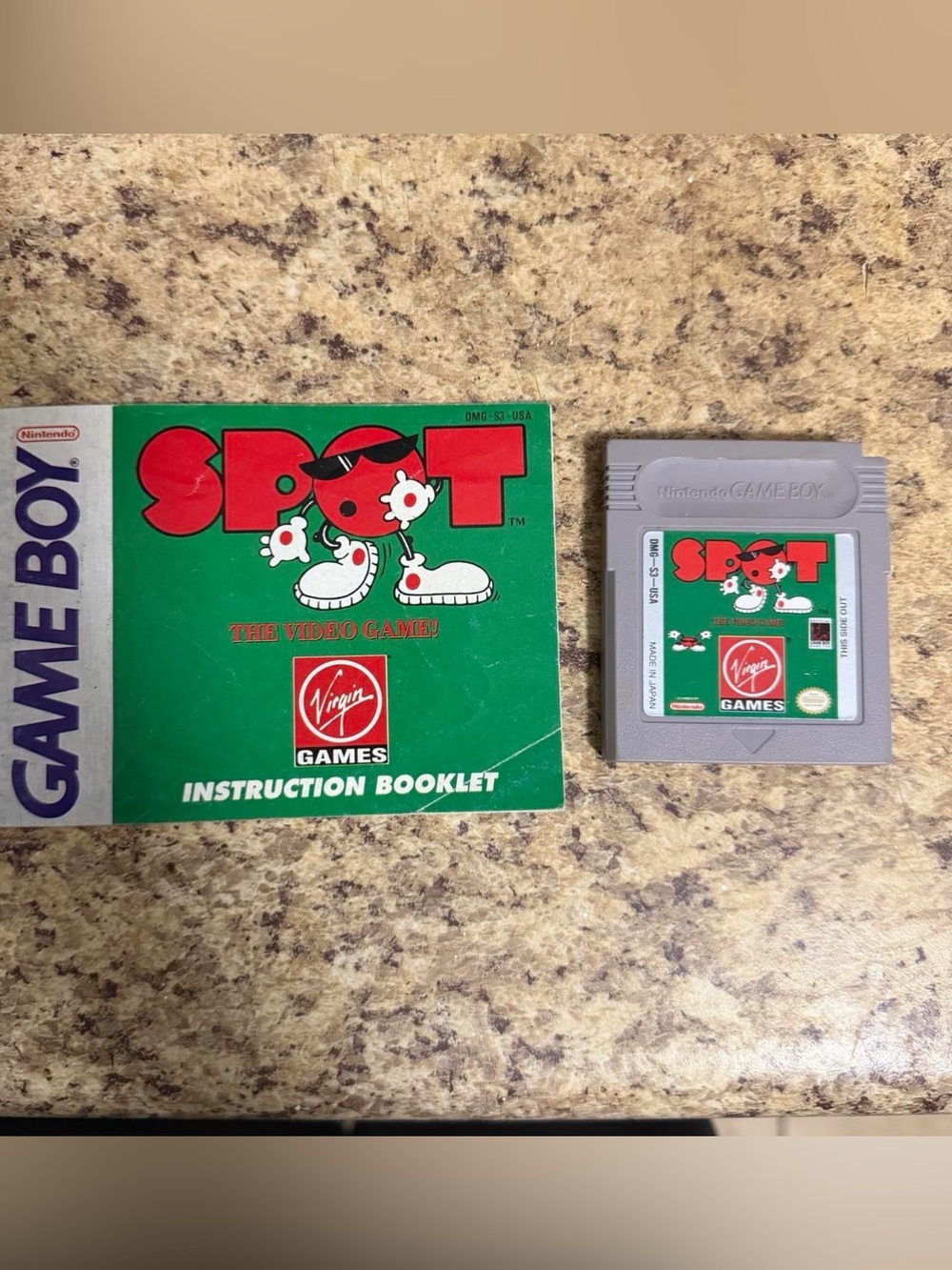 SPOT 7UP Nintendo Gameboy Game Boy Video Game Cartridge w Manual